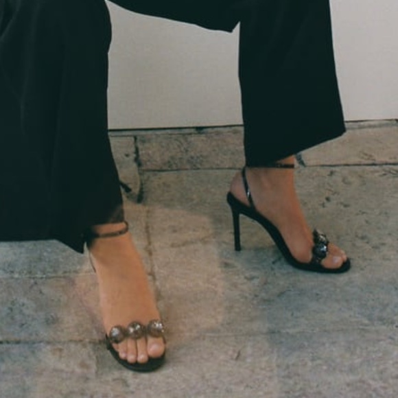 Zara Shoes - ZARA RHINESTONE HEELS